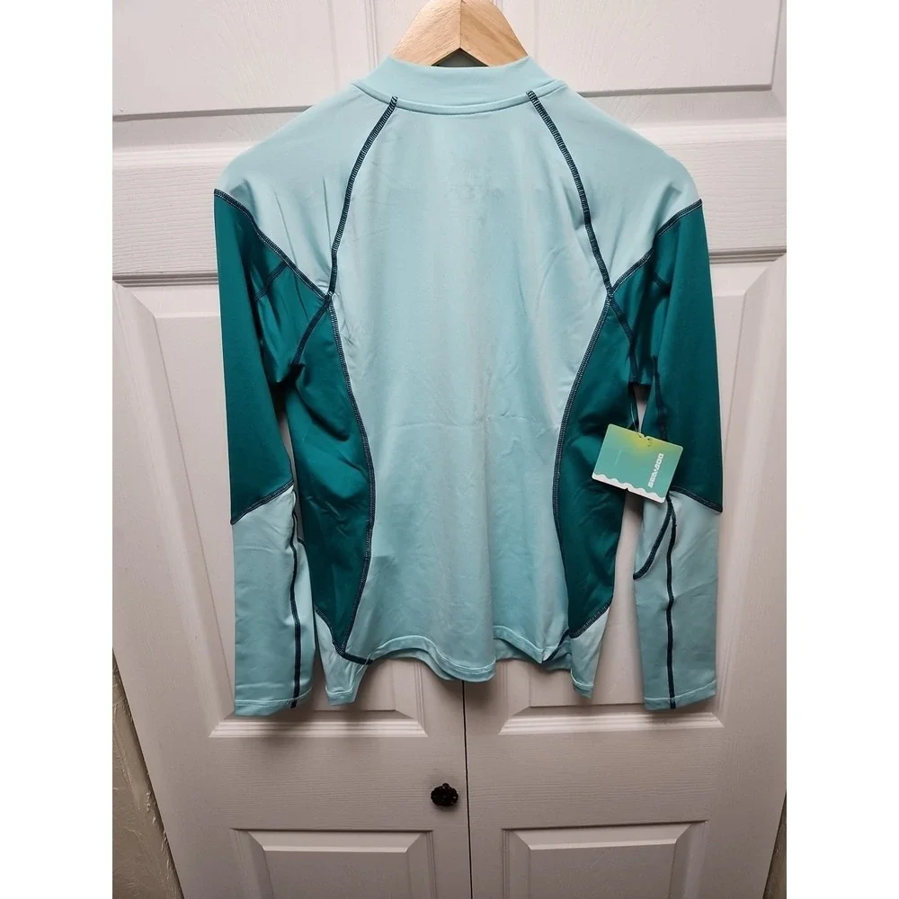 Sea Doo Women's Long‎ Sleeve Top Jacket Rash Guard MED Green UV Protection NEW